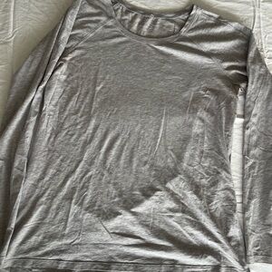 Lululemon Gray Long Sleeve Crewneck Top